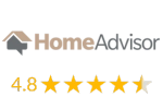 HomeAdvisor rating: 4.8 out of 5 stars.